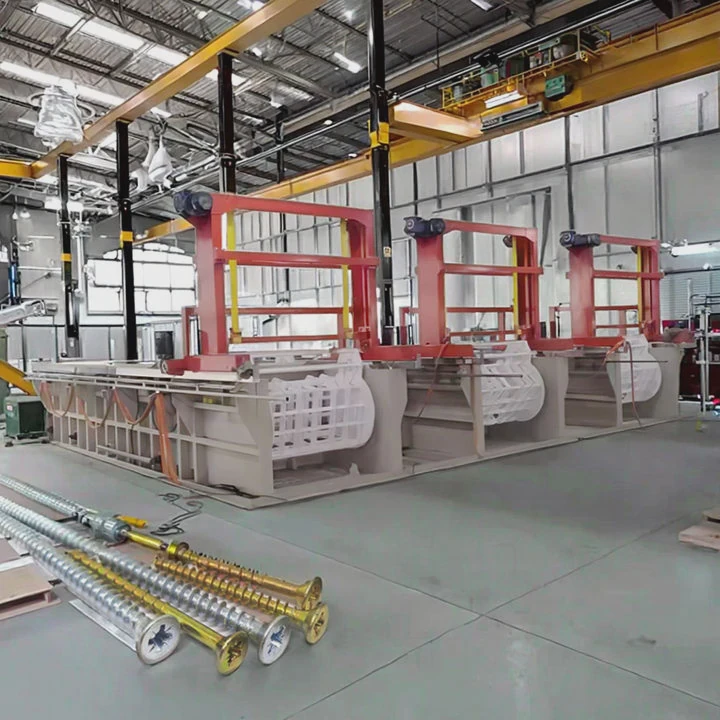 Screw Galvanizing Line Automatic Zinc Plating For Bolts Nuts